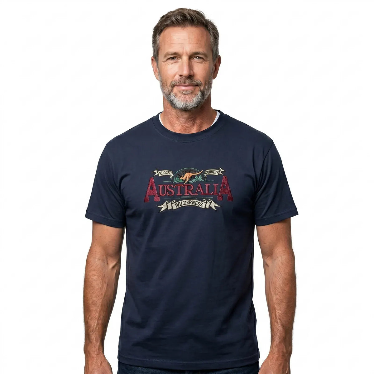 Mens Australia Wilderness T Shirt Souvenir Tee Top 100% Cotton - Navy Blue - Image 5