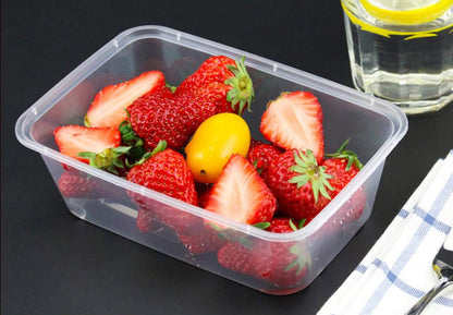 500pcs 350ml Reusable Food Containers Plastic Meal Prep Storage w/Lids - BPA Free (145*100*40mm) - Image 4