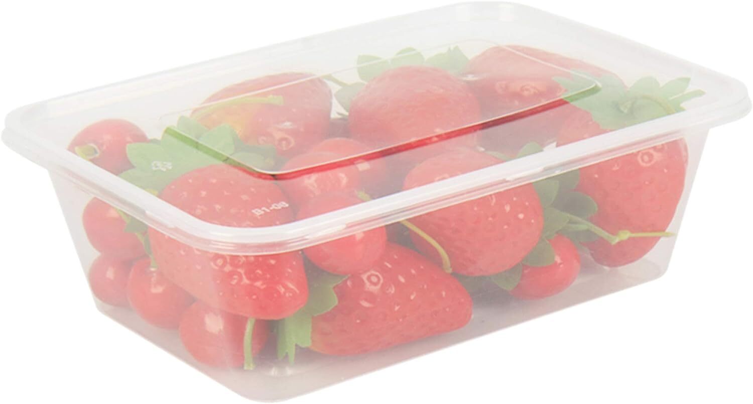 96pcs 2000ml Reusable Food Containers Plastic Meal Prep Storage w/ Lids - BPA Free (246*157*67mm) - Image 7
