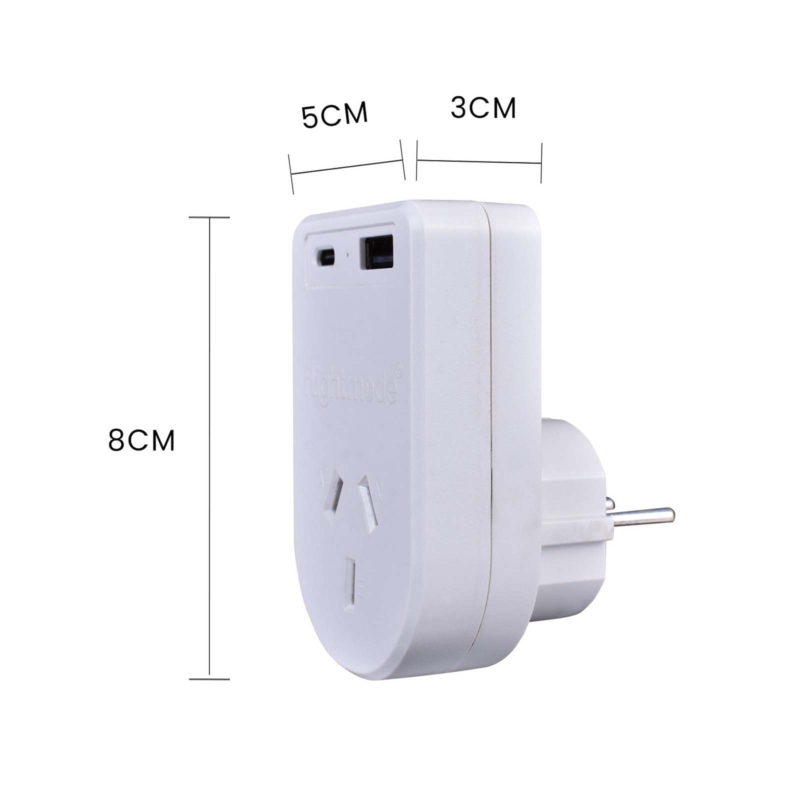 Outbound Australia/NZ to USA/Canada & More Travel Adapter - Earthed w/ USB C & A - Image 3