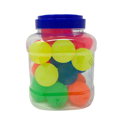 10pcs Large Frosted Rubber Bouncing Balls 60mm Mixed Colours Bulk w Storage Tub - Image 5