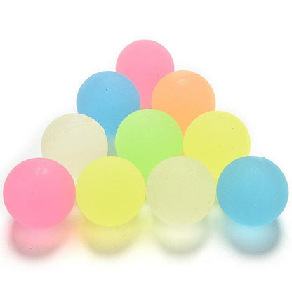 10pcs Large Frosted Rubber Bouncing Balls 60mm Mixed Colours Bulk w Storage Tub - Image 6