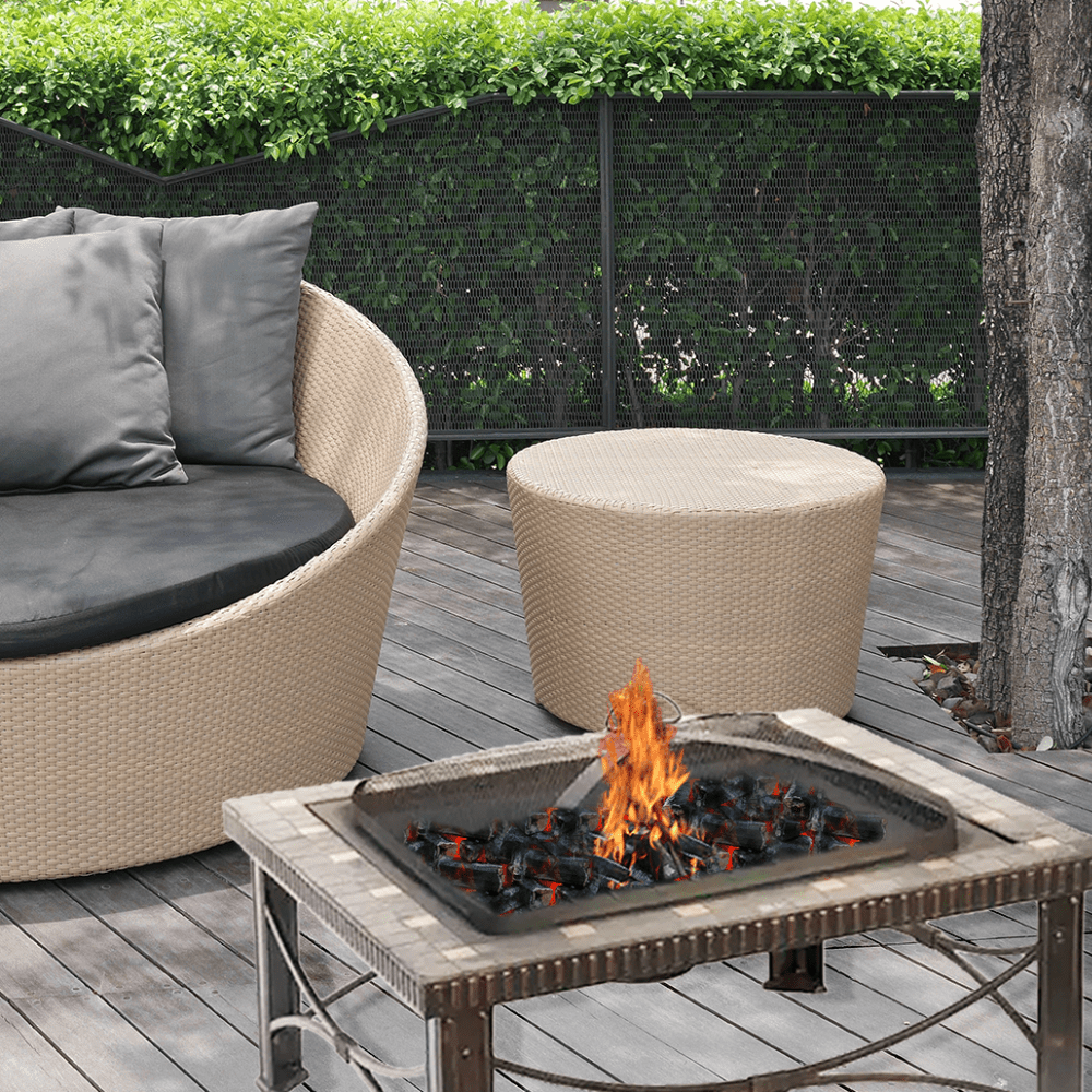 30" Square Slate Tile Fire Pit Outdoor Patio Heater Fireplace - Image 5
