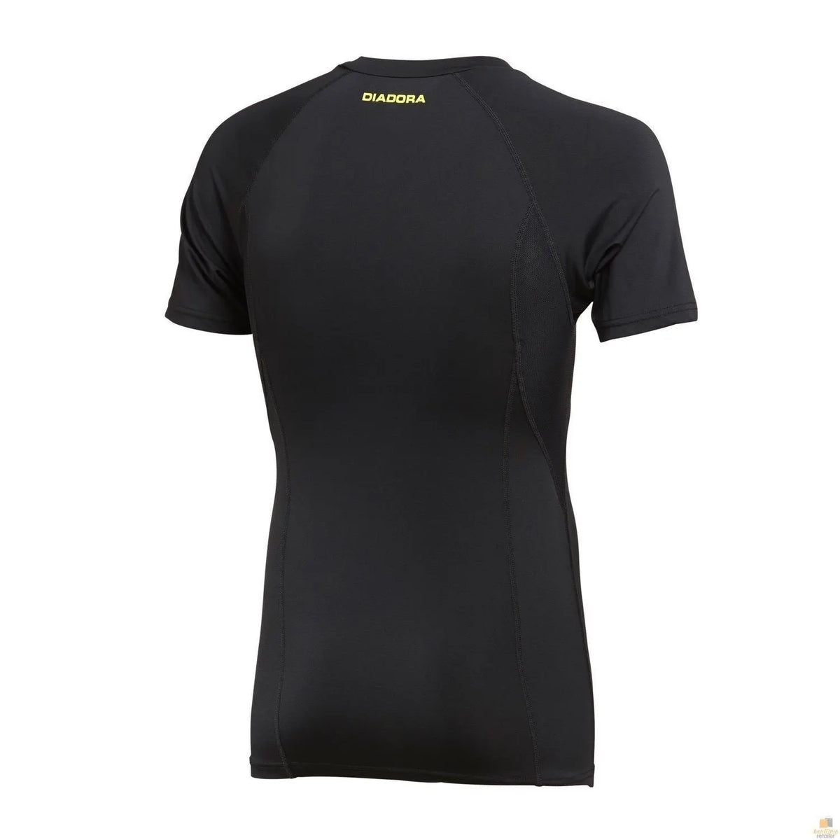 Mens DIADORA Compression Short Sleeve T Shirt Top Gym Thermal - Black - Image 4