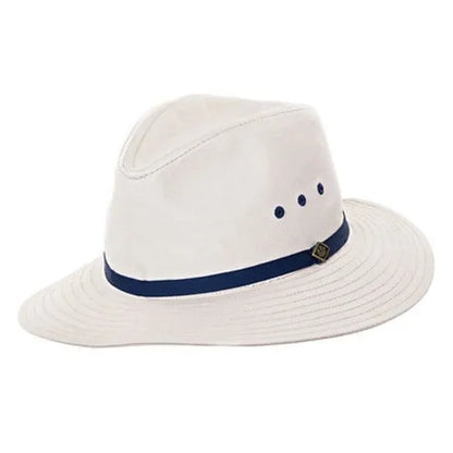 GOORIN BROTHERS Breakwater Beach Summer Cotton Fedora Hat Cap Bros 600-9503 - Stone - Image 2