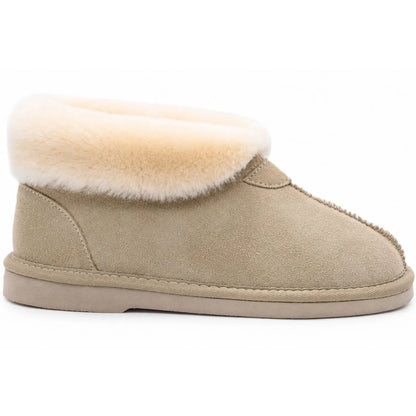 Womens UGG Boots Genuine Sheepskin Suede Leather Slippers Warm Shoes - Beige - Image 2