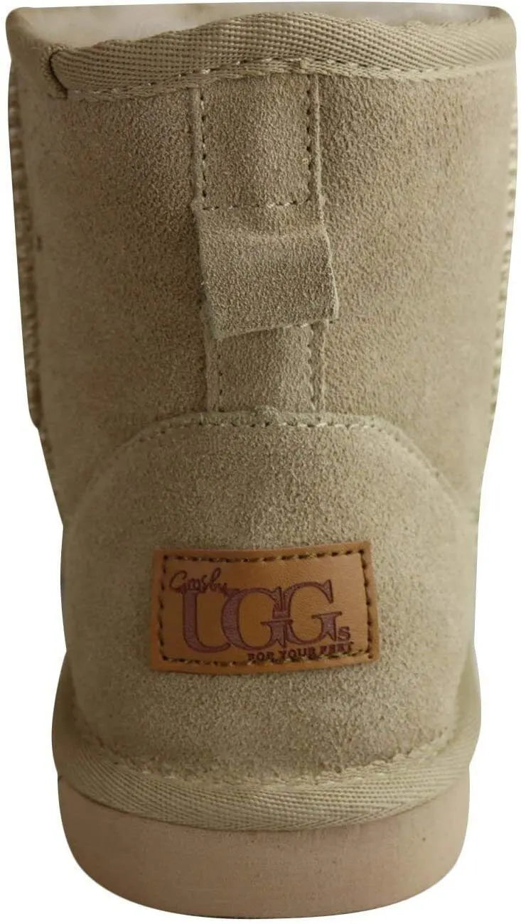 Jillaroo Womens UGG Boots Genuine Sheepskin Suede Leather Moccasins - Beige - 6 - Image 6