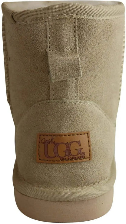 Jillaroo Womens UGG Boots Genuine Sheepskin Suede Leather Moccasins - Beige - 6 - Image 6