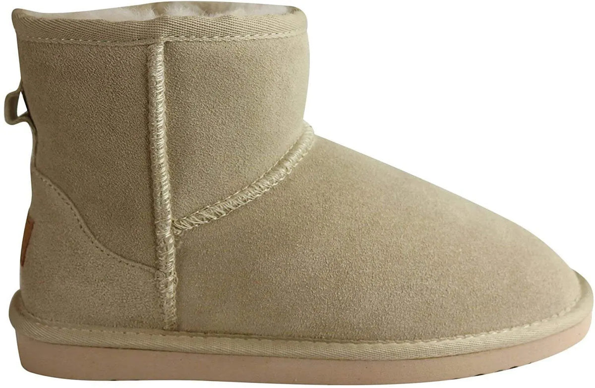 Jillaroo Womens UGG Boots Genuine Sheepskin Suede Leather Moccasins - Beige - 6 - Image 8