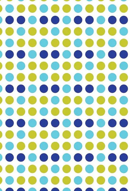 Shower Curtain in Blue and Green Polka Dot Print – 180 x 180cm Polyester - Image 3