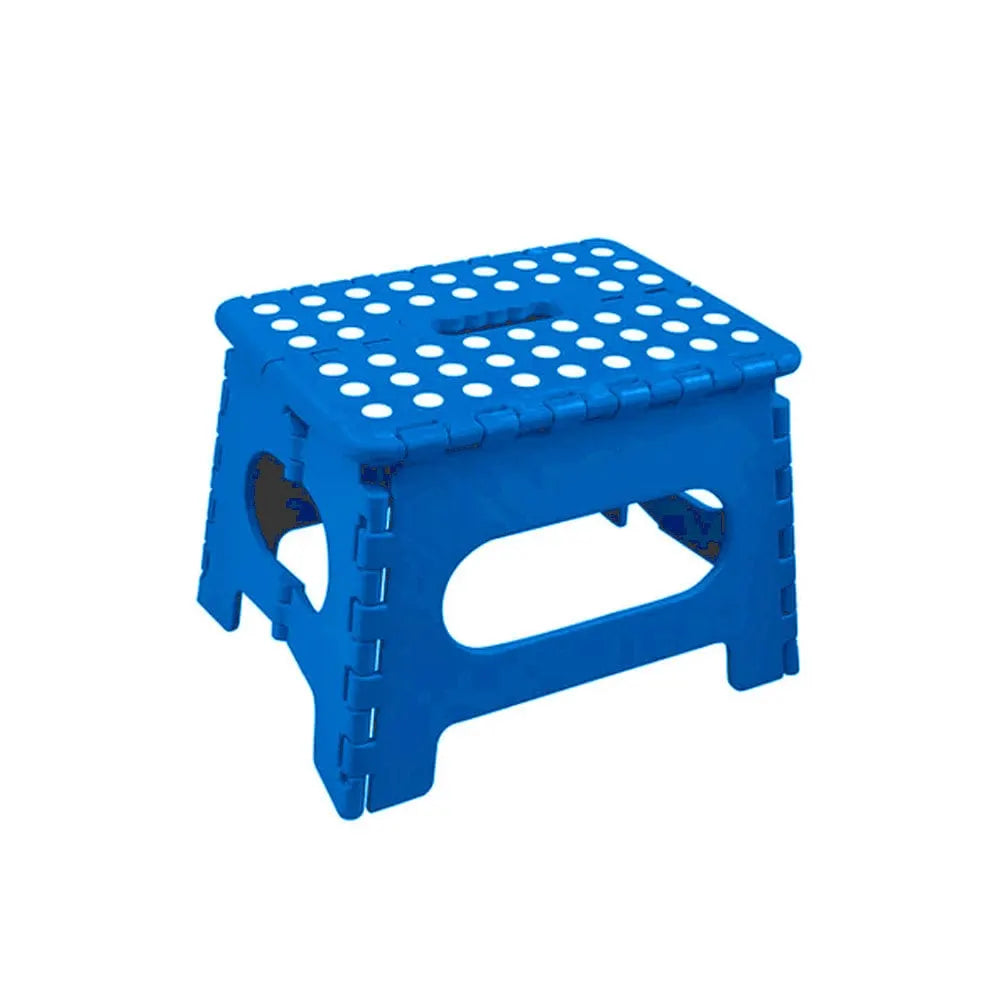 125kg Folding Stool Portable Plastic Foldable Chair Flat Outdoor (29x22cm) - Blue - Image 9