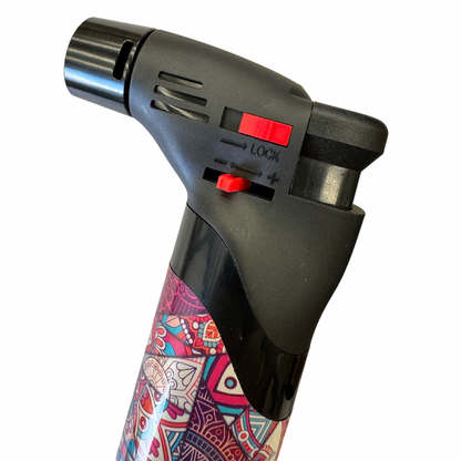 1x Jet Gas Lighter Torch Gun Gas w/ Refillable Butane & Safety Lock - Assorted Colours - Image 4