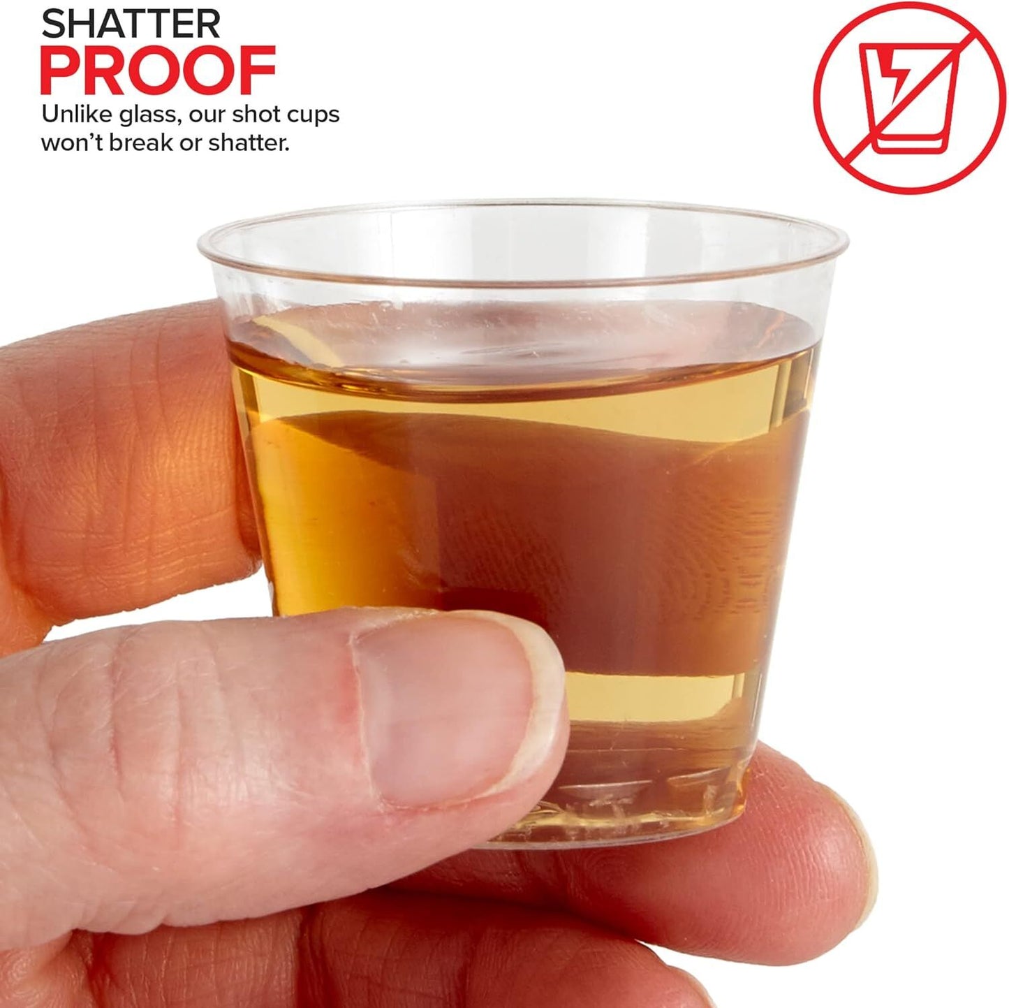 1080pcs 30ml Reusable & Disposable Plastic Shot Glasses Clear Cups Event Tastings Bulk - Image 8