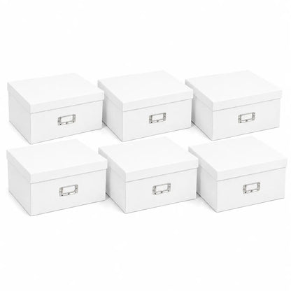 6x Italplast Eazi Fold A3 Paper Document Storage Box in White - Image 2