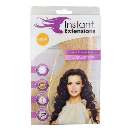 Instant Hair Extensions  w/ Invisible Band - Medium Golden Blonde - Image 3