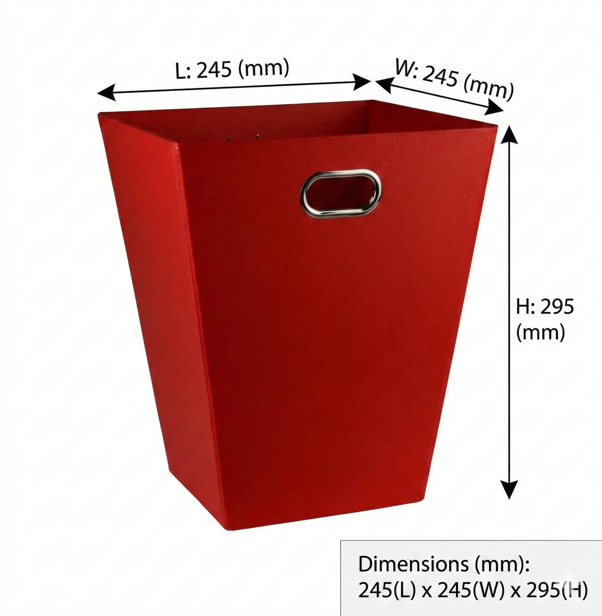 6x 12L EAZI FOLD Foldable Office Waste Rubbish Bin Collapsible Space Saving in Red - Image 3