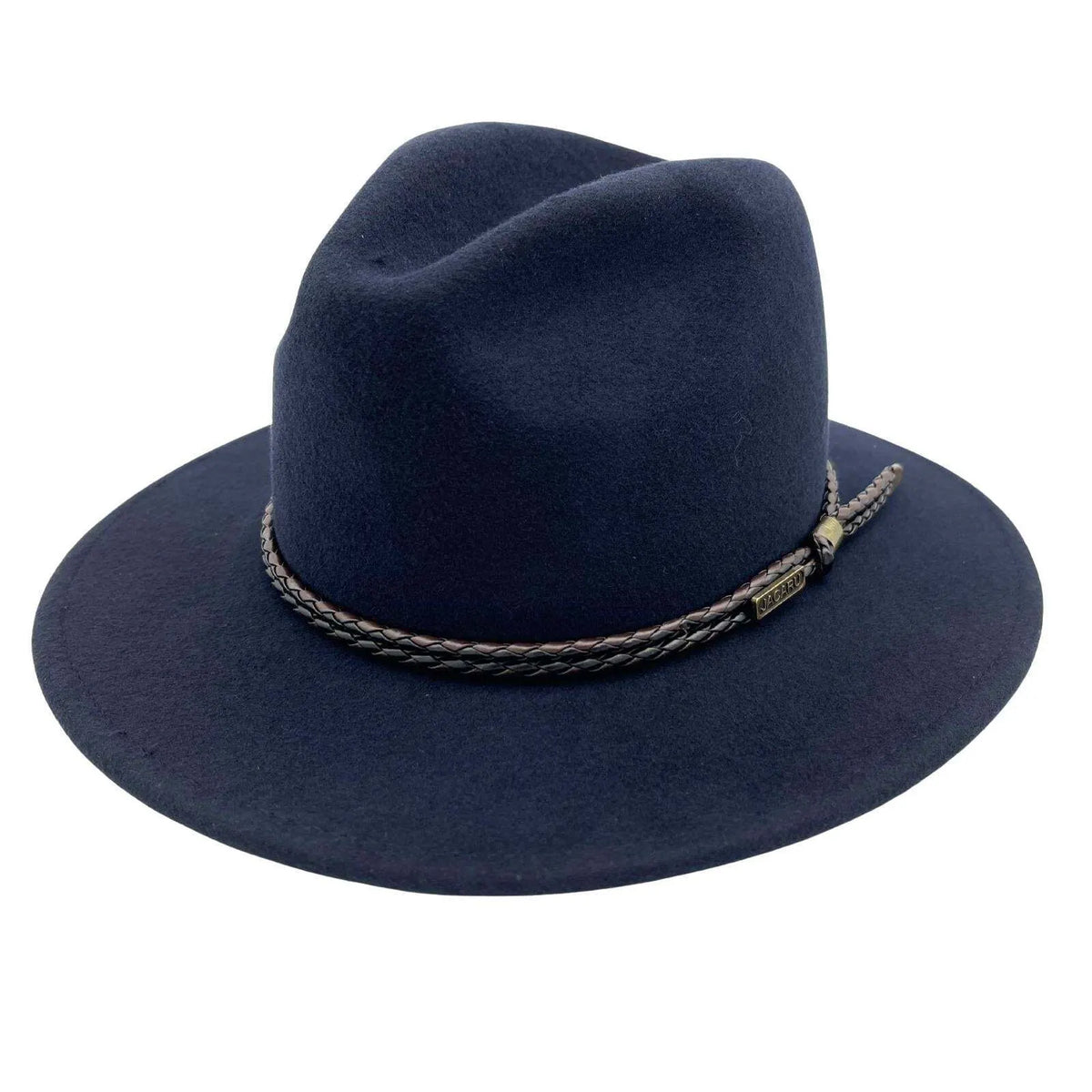 Jacaru Australian Wool Fedora Hat Outback 100% Wool Crushable Travel - Navy - Image 3