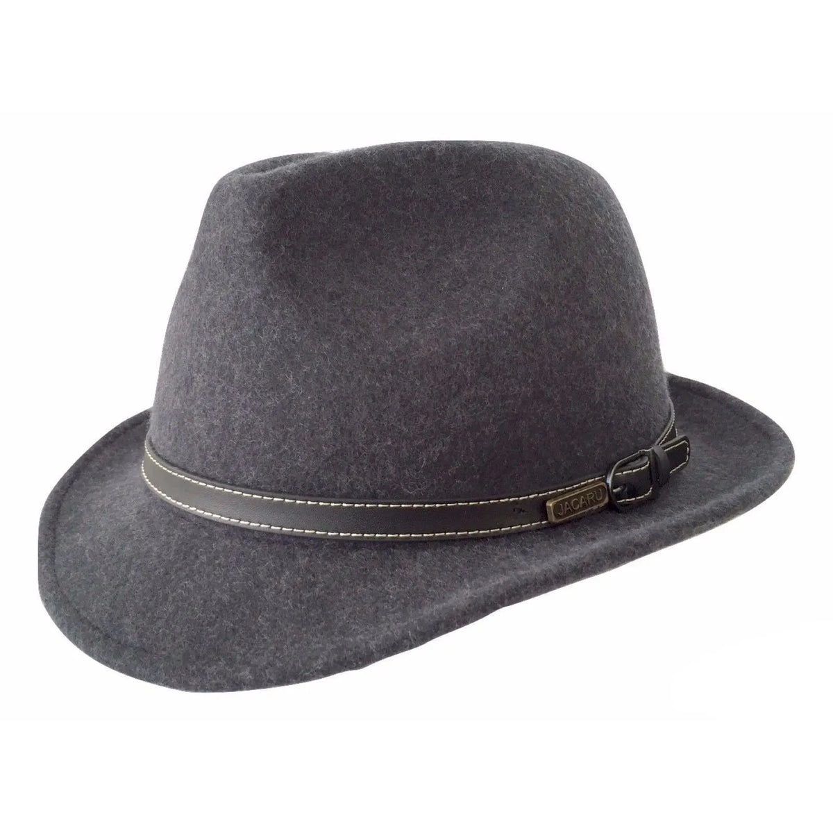 JACARU 1848 Wool Trilby Fedora Hat 100% Australian Wool Travel - Charcoal - Image 8