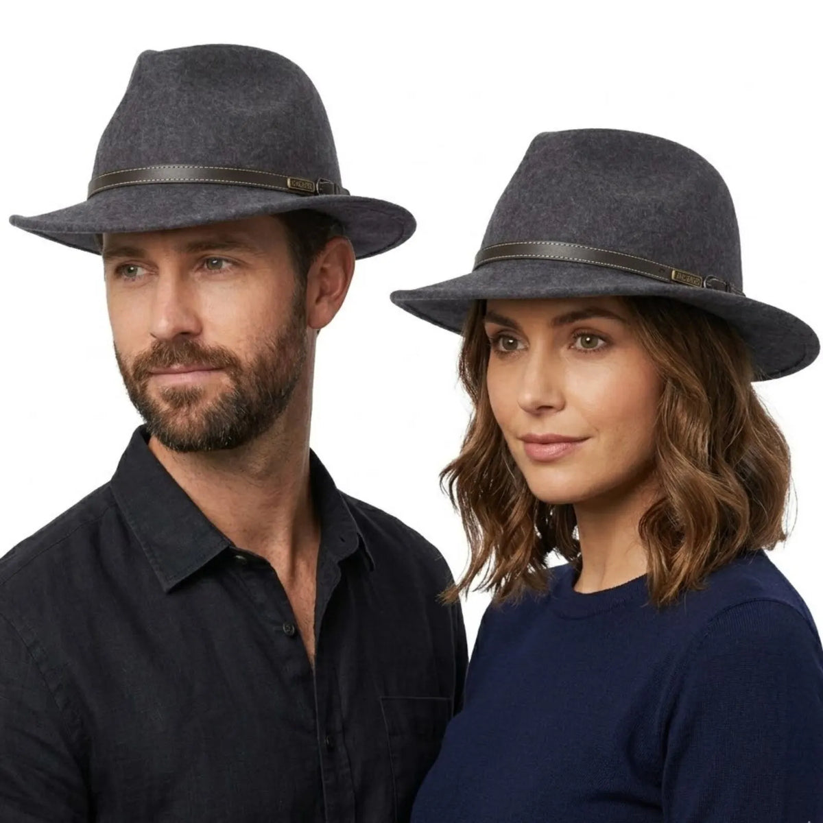 JACARU 1848 Wool Trilby Fedora Hat 100% Australian Wool Travel - Charcoal - Image 9