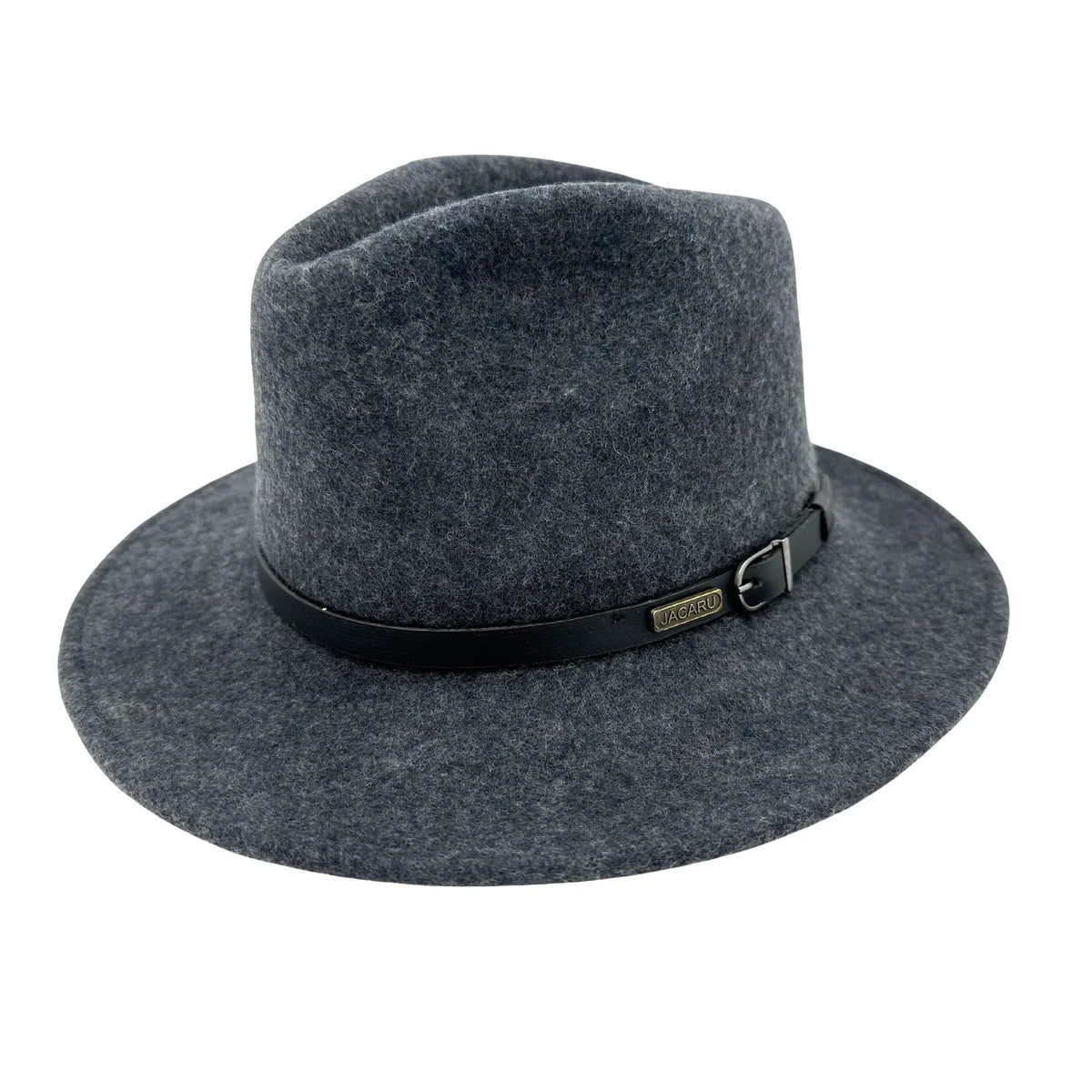 JACARU 1849 Australian 100% Wool Hat Fedora Trilby Crushable Travel - Dark Grey - Image 7