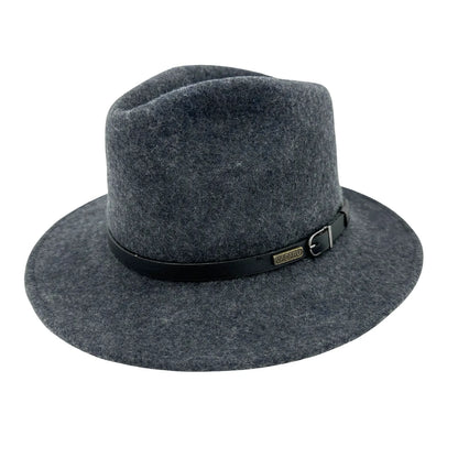 JACARU 1849 Australian 100% Wool Hat Fedora Trilby Crushable Travel - Dark Grey - Image 7