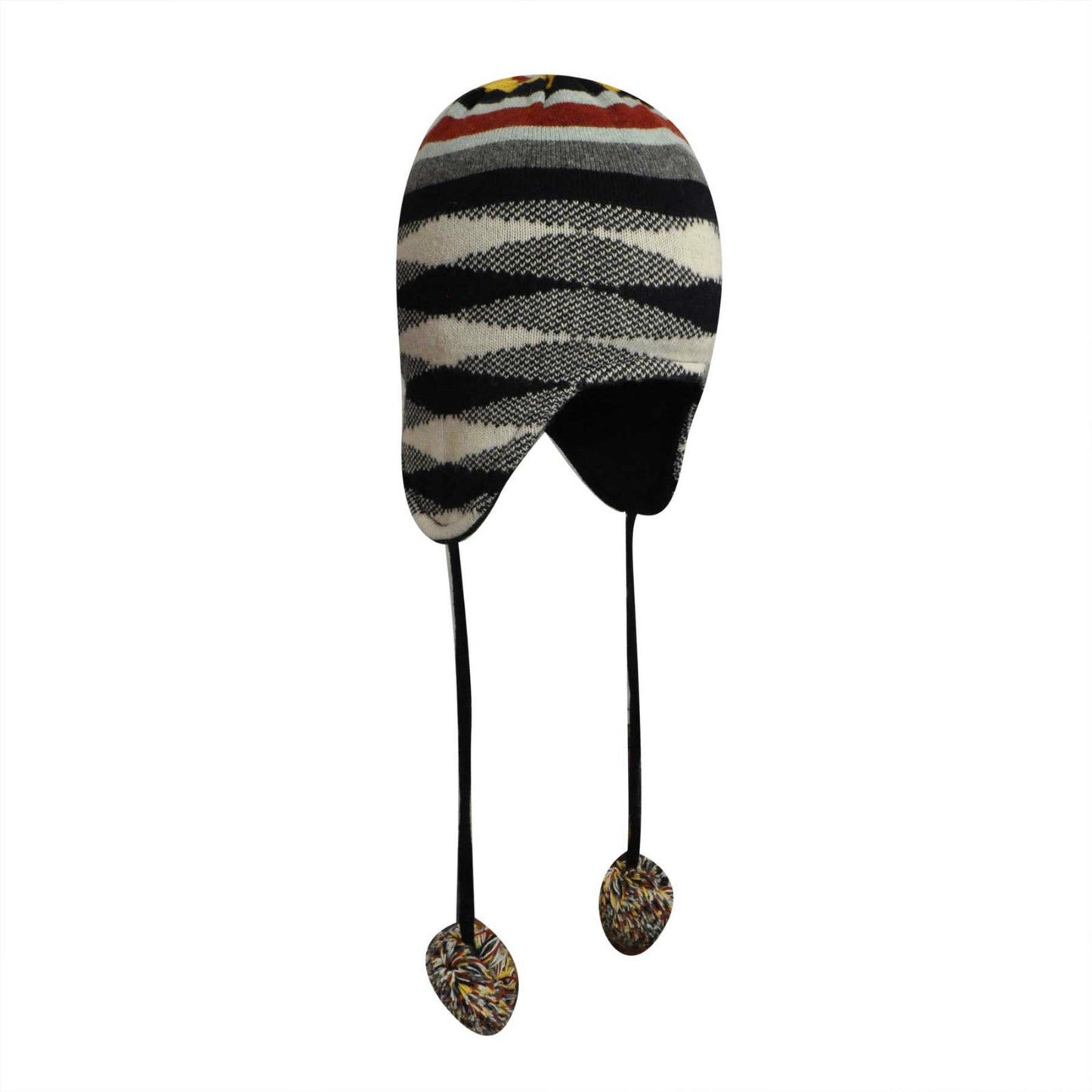 KANGOL Chameleon Earlap Beanie Hat Winter Warm Pom Pom Wool Blend - Dark Blue - Image 3