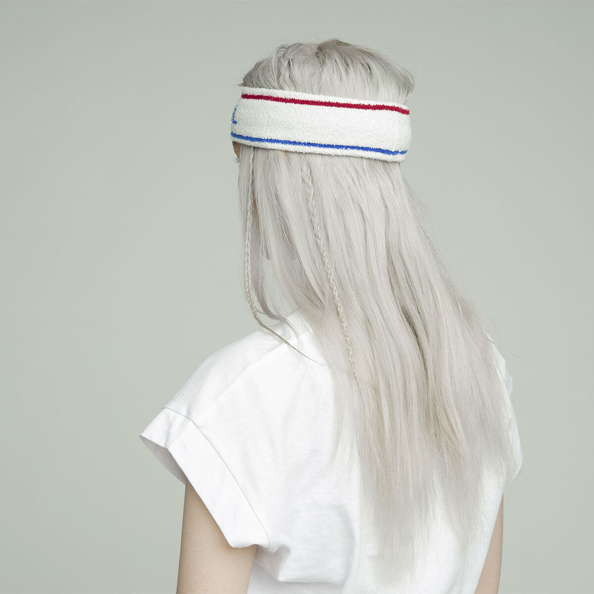 Kangol Bermuda Stripe Headband Stretch Sweatband - White/Ciano - One Size - Image 6