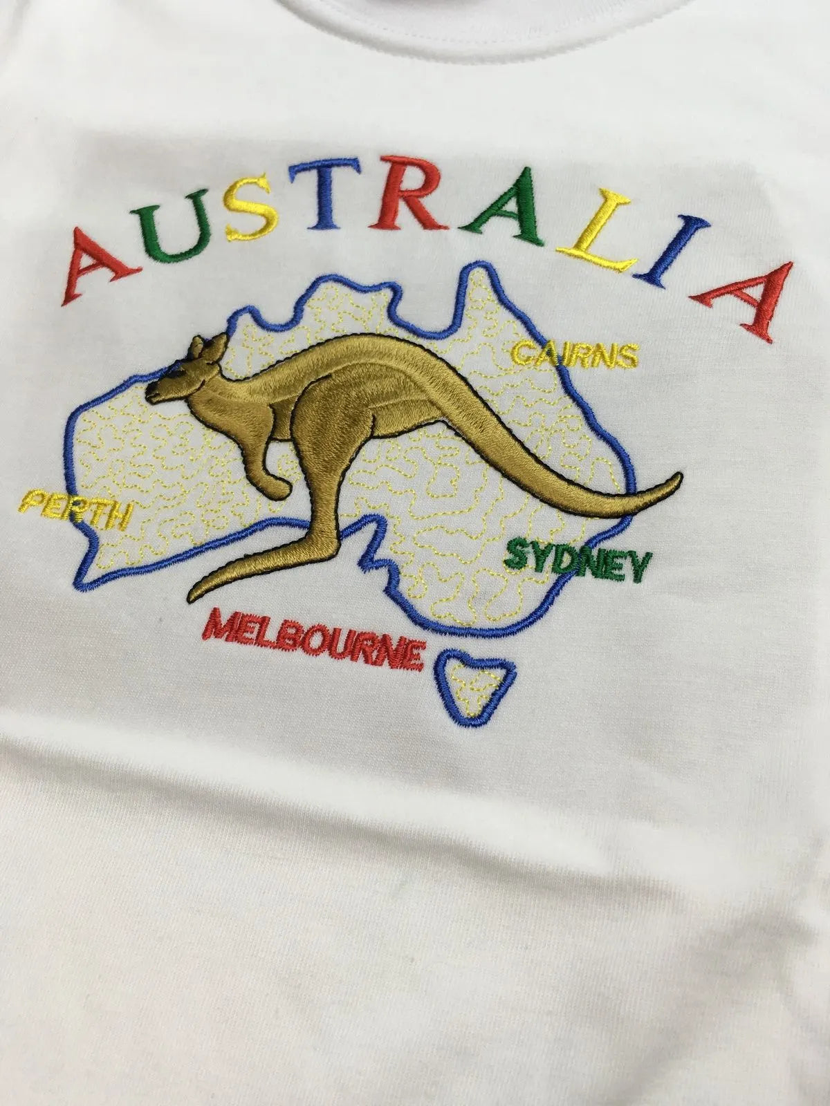 Kids Australia Kangaroo T Shirt Tee Childrens Child 100% Cotton Top - White - Image 5