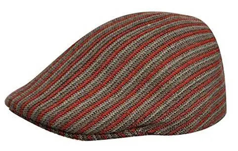 KANGOL Jacquard 507 Ivy Cap Vintage Driving Wool Blend Hat - Pinstripe Claret - Image 5