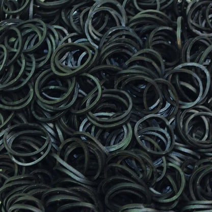 4800 LOOM BANDS Rubber Refill Kit DIY Magical Bracelet 192 S Clips 16 Hooks BULK - Plain Black - Plain Black
