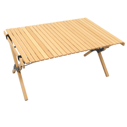 4 Chairs & 1 Table Set Bamboo Camping Folding Portable Outdoor Picnic Travel BBQ - Image 3