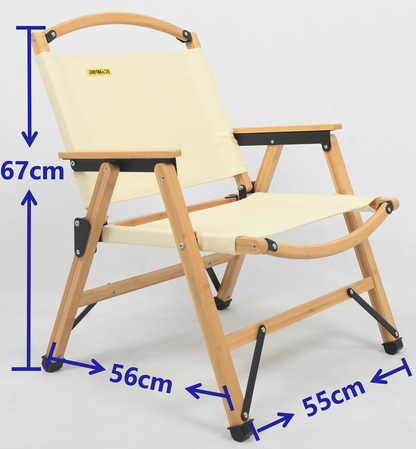 4 Chairs & 1 Table Set Bamboo Camping Folding Portable Outdoor Picnic Travel BBQ - Image 9