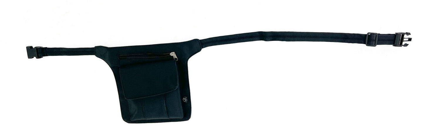 Milleni Waist Bag Utility Travel Belt Bum Bag Adjustable Strap w/ Zipper in Black - Image 7