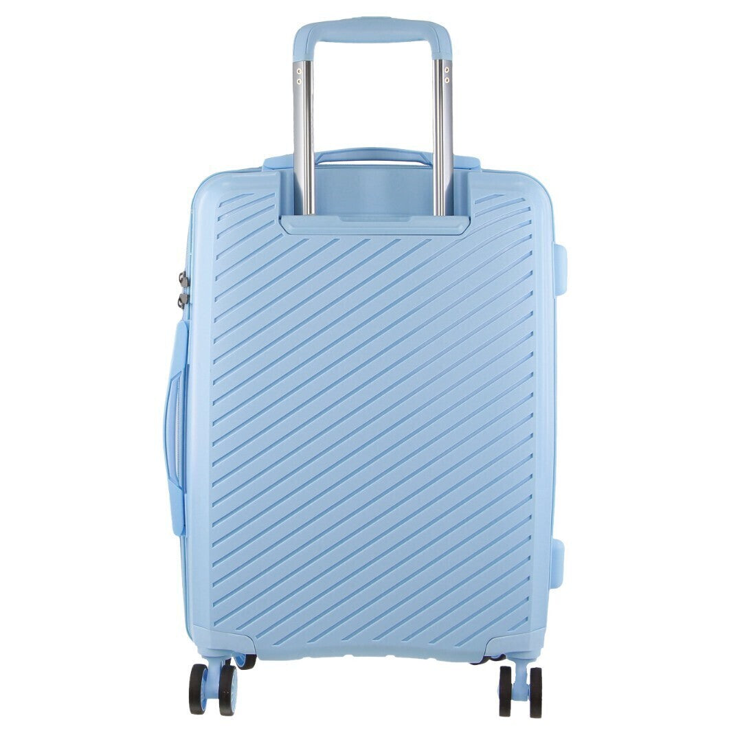 Pierre Cardin Inspired Milleni Luggage Bag Large in Blue + Milleni Waist Bag (2 Items) - Image 4