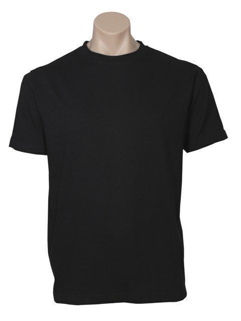 Plain T-Shirt 100% COTTON Basic Blank Tee Mens Ladies Casual BULK Adults - Black - XXL - Image 2