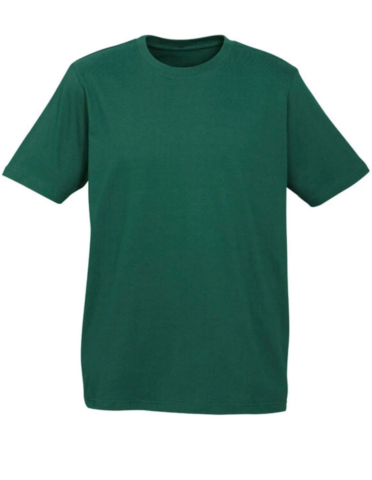 Mens Plain 100% Cotton T-Shirt Basic Blank Casual Short Sleeve Tee Top in Bottle Green - Image 2