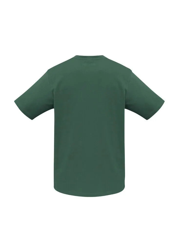 Mens Plain 100% Cotton T-Shirt Basic Blank Casual Short Sleeve Tee Top in Bottle Green - Image 4