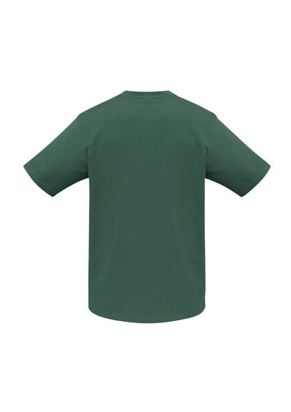 Mens Plain 100% Cotton T-Shirt Basic Blank Casual Short Sleeve Tee Top in Bottle Green - Image 4