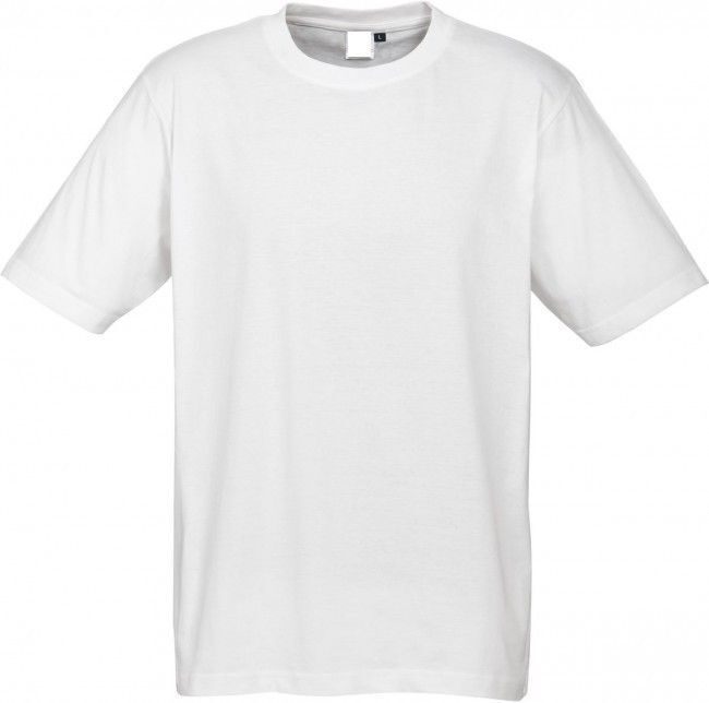 Plain T-Shirt 100% COTTON Basic Blank Tee Mens Ladies Casual BULK Adults - White - M - Image 2