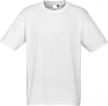 Mens Plain 100% Cotton T-Shirt Basic Blank Casual Short Sleeve Tee Top in White - Image 2