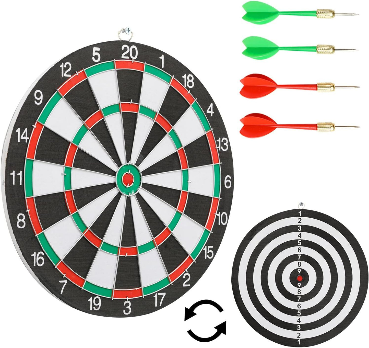 12" Dartboard Dart Board with Steel Darts Professional Competition Party Game - Image 2