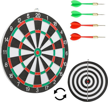 12" Dartboard Dart Board with Steel Darts Professional Competition Party Game - Image 2