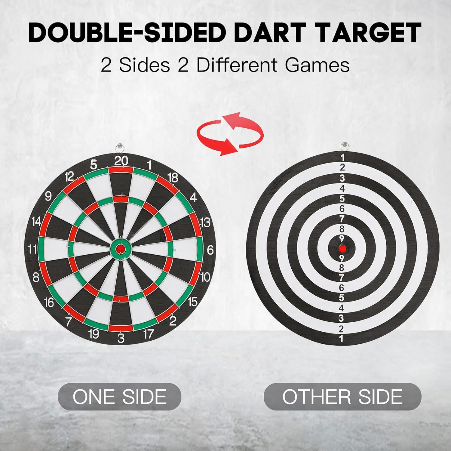 12" Dartboard Dart Board with Steel Darts Professional Competition Party Game - Image 3