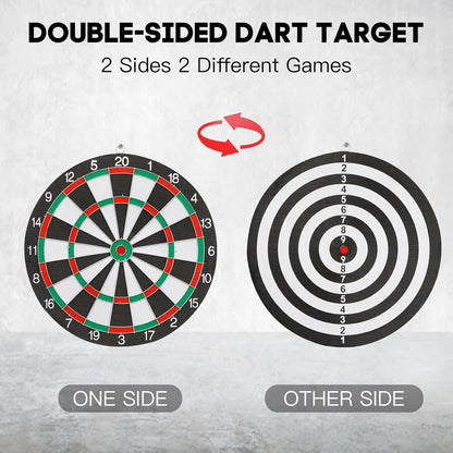 12" Dartboard Dart Board with Steel Darts Professional Competition Party Game - Image 3