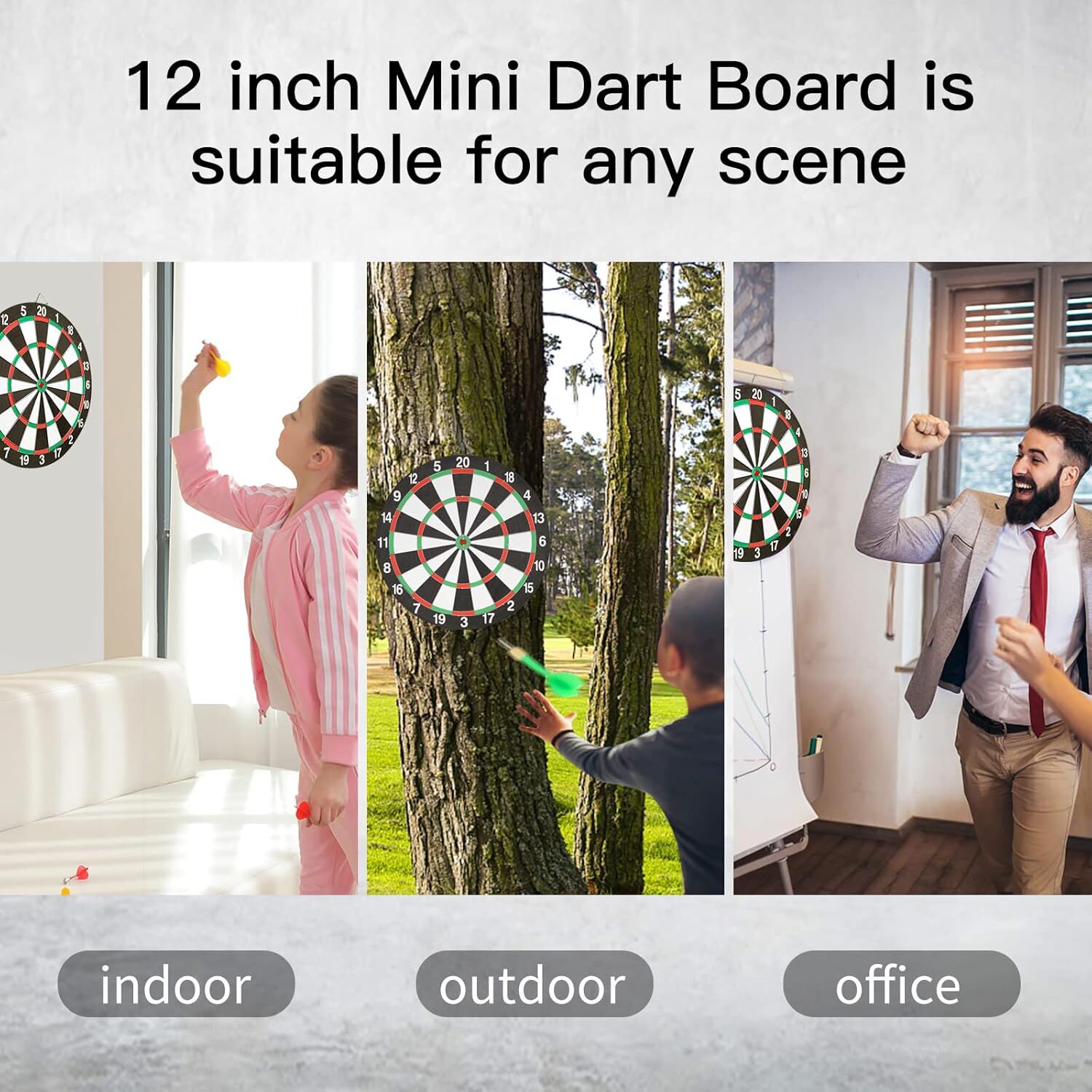 12" Dartboard Dart Board with Steel Darts Professional Competition Party Game - Image 4