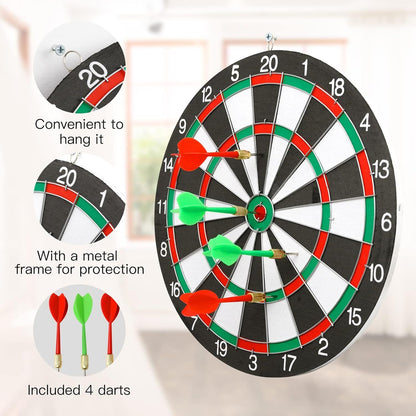 12" Dartboard Dart Board with Steel Darts Professional Competition Party Game - Image 5