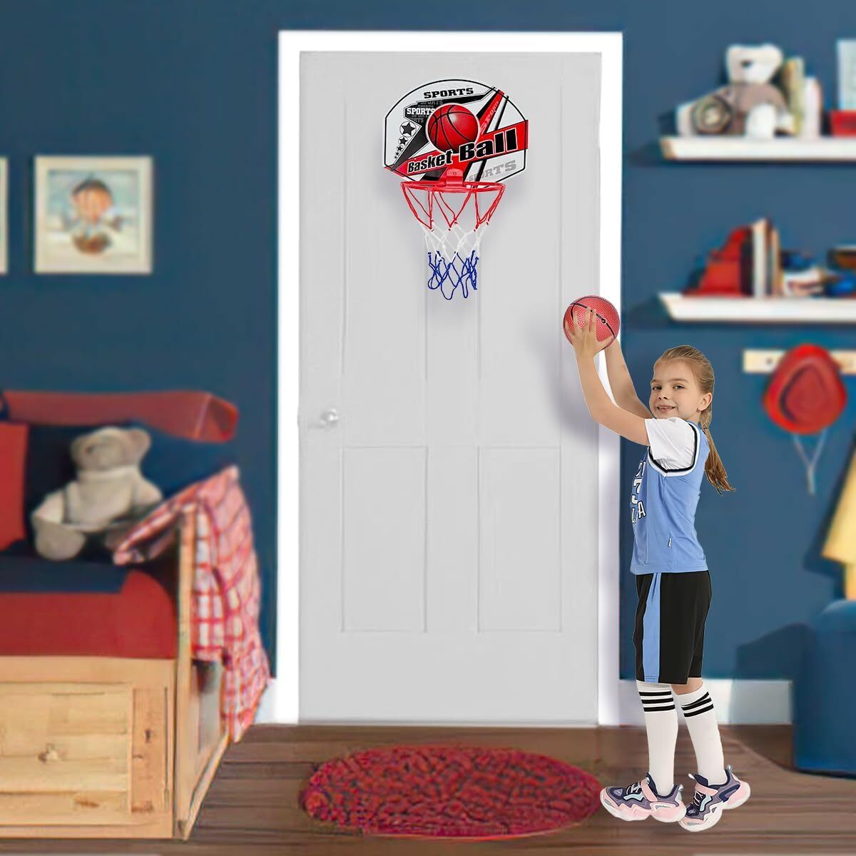 Mini Basketball Hoop Ring Kids Toy Children Door Indoor Hang Backboard - Image 6