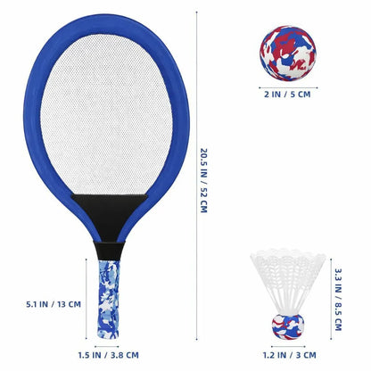 2x Kids Beach Backyard Tennis Racquets Badminton Training Rackets - Assorted Colours - Image 6