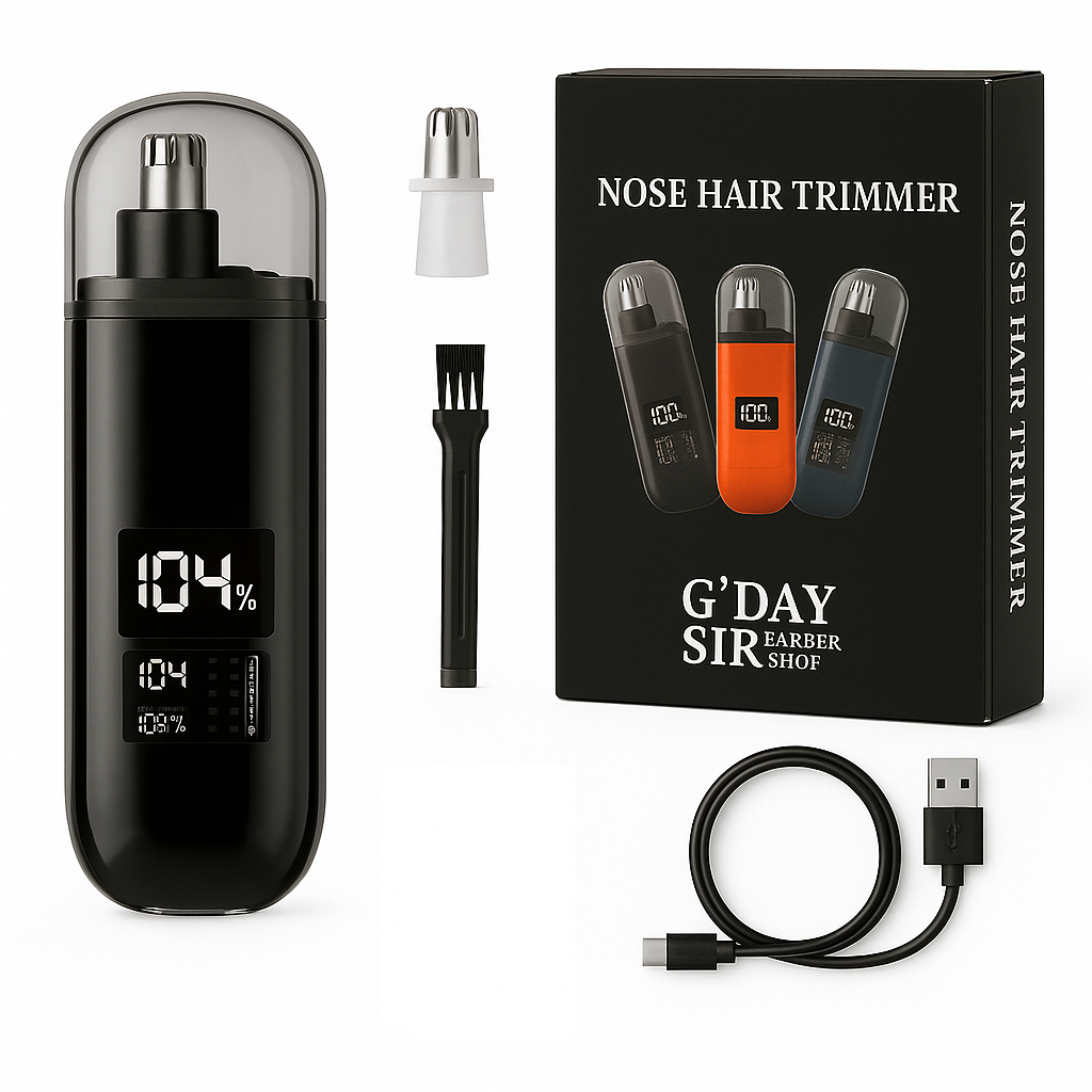 Handheld Portable Nose Hair Trimmer Rechargeable USB-C Clipper Shaver in Black - Image 2
