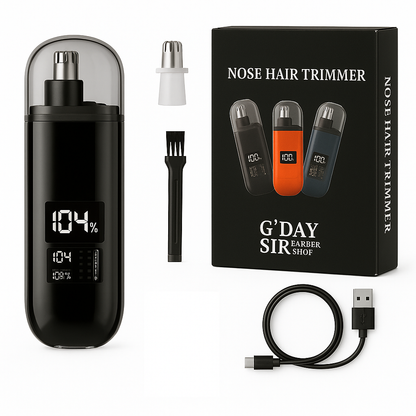 Handheld Portable Nose Hair Trimmer Rechargeable USB-C Clipper Shaver in Black - Image 2